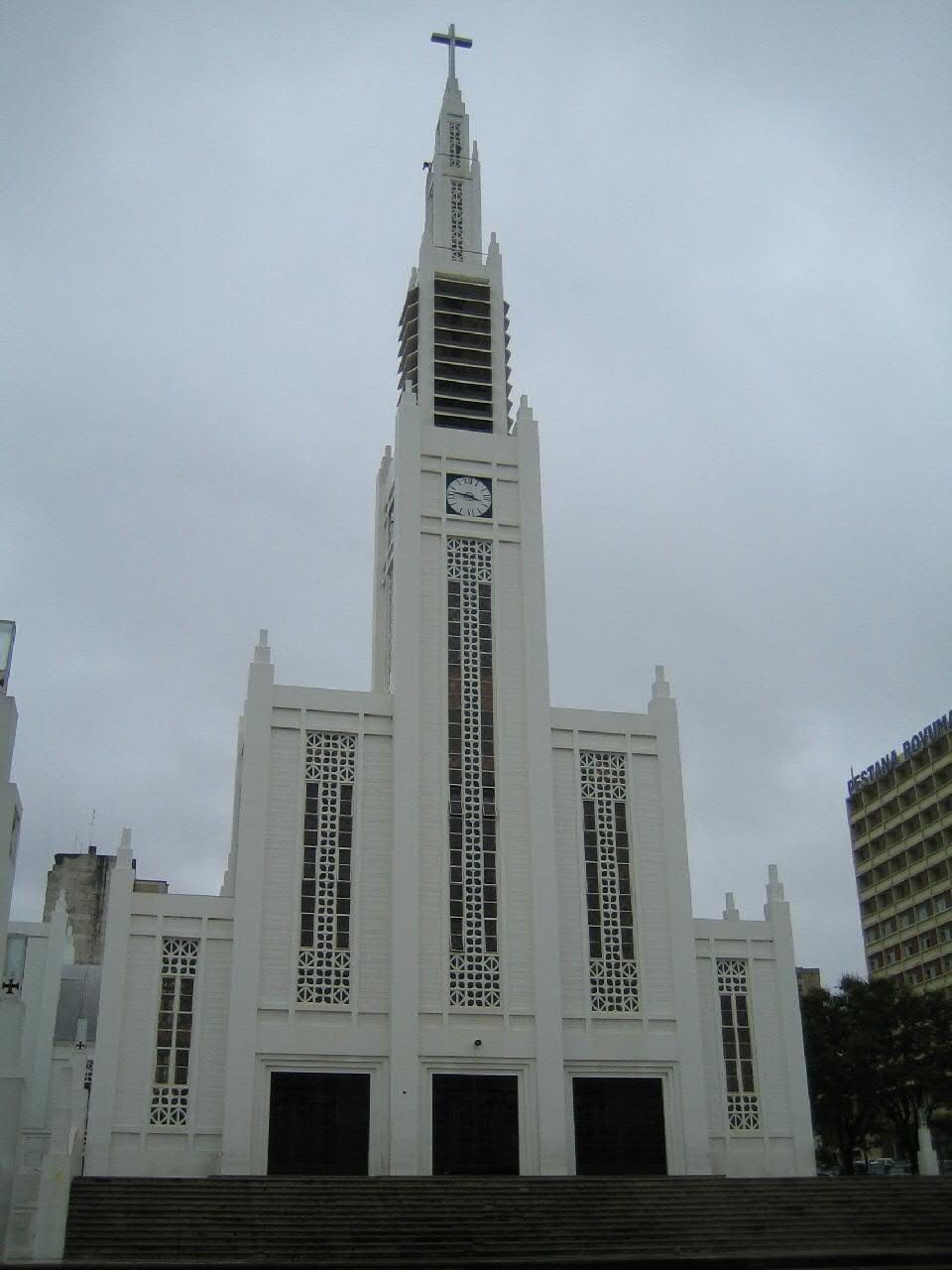 Maputo Cathedral with Pestana Rovuma behind