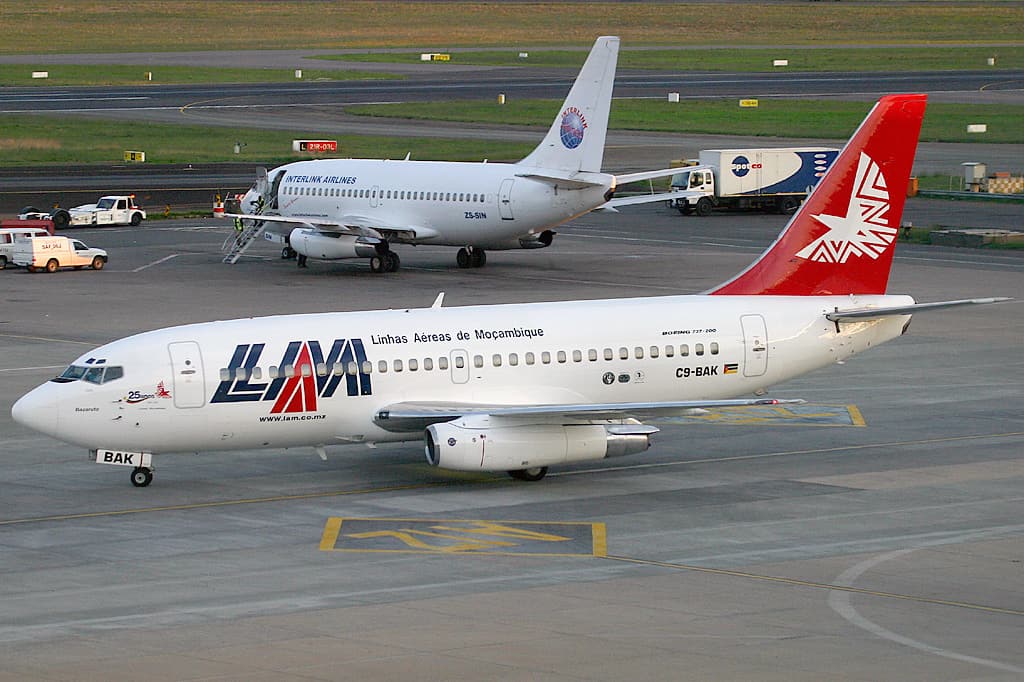 LAM Boeing 737 aircraft in Maputo
